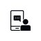 online learning, chat, mobile, chat training icon. Simple glyph, flat vector of Online traning icons for UI and UX, website or
