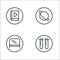 online learning line icons. linear set. quality vector line set such as chemistry, board, astronomy
