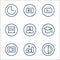 online learning line icons. linear set. quality vector line set such as geology, economy, video call, graduation hat, teacher,