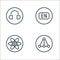 online learning line icons. linear set. quality vector line set such as sociology, physics, language