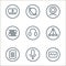 online learning line icons. linear set. quality vector line set such as translation, record, document, sociology, headphones, book