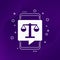 online legal help icon with smart phone