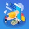 Online Lending Isometric Composition