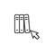 Online library line icon