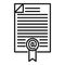 Online loan document icon, outline style