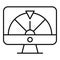 Online lucky wheel icon outline vector. Fortune spin game