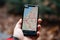 Online map navigator application on smartphone interface