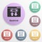 Online marketing, backlink badge color set icon. Simple glyph, flat vector of online marketing icons for ui and ux, website or