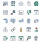 Online Marketing Isolated Vector Icons Set that can be very easily edit or Modified. Online Marketing Isolated Vector Icons Set