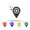 Online marketing, location pin multi color style icon. Simple glyph, flat vector of online marketing icons for ui and ux, website