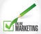 online marketing pencil check sign