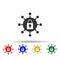 Online marketing, private network multi color style icon. Simple glyph, flat vector of online marketing icons for ui and ux,