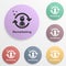Online marketing, remarketing badge color set icon. Simple glyph, flat vector of online marketing icons for ui and ux, website or