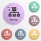 Online marketing, sitemap badge color set icon. Simple glyph, flat vector of online marketing icons for ui and ux, website or