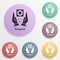 Online marketing, support badge color set icon. Simple glyph, flat vector of online marketing icons for ui and ux, website or