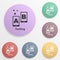 Online marketing, testing badge color set icon. Simple glyph, flat vector of online marketing icons for ui and ux, website or