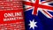 Online Marketing Title with Australia flag