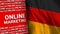 Online Marketing Title with Germany flag