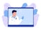 Online medical advise, consultation service, recommend. Online doctor. Videoconference with doctor, online internet