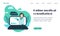 Online medical consultation landing page template. Web design element with modern flat style vector illustration