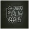 Online meditation moves chalk icon