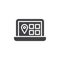 Online navigation service vector icon