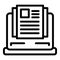 Online newspaper icon outline vector. Computer software