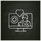 Online nursing chalk icon