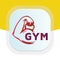 Online nutrition and fitness coaching with dumbbell icon. Physical fitness vector logo design