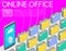 Online office concept vector illustration