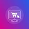 Online order, purchase, e-commerce retail icon