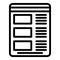 Online page interface icon, outline style