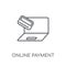 Online payment linear icon. Modern outline Online payment logo c