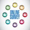 Online people survey illustration