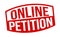 Online petition grunge rubber stamp