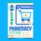 Online Pharmacy Store Advertising Poster Vector