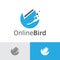 Online Pixel Bird Abstract Online Technology Internet Logo