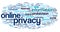 Online privacy in word tag cloud