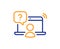 Online question line icon. Ask help sign. Vector