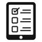 Online questionnaire icon, simple style