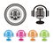 Online radio icons