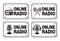 Online radio rectangle signs