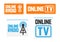 Online radio and tv signs