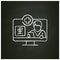 Online radiology chalk icon