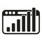Online realization graph icon simple vector. Purpose vision