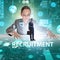 Online recruitment and job search concept