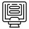 Online registration icon outline vector. Computer account