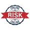 Online risk web rubber stamp sign eps10 vector