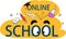 Online School. Digital internet tutorials and courses, online education, e-learning