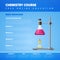 Online science education concept. Fundamentals of chemistry.